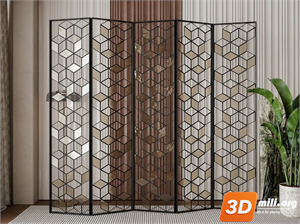 Folding screen Skp Files 